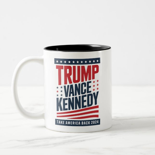 Tasse 2 Couleurs Trump Vance Kennedy Reprendre l'Amérique 2024 (Gauche)
