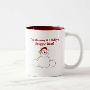 Tasse 2 Couleurs Tshirts et cadeaux de maman et papa's Snuggle Bear