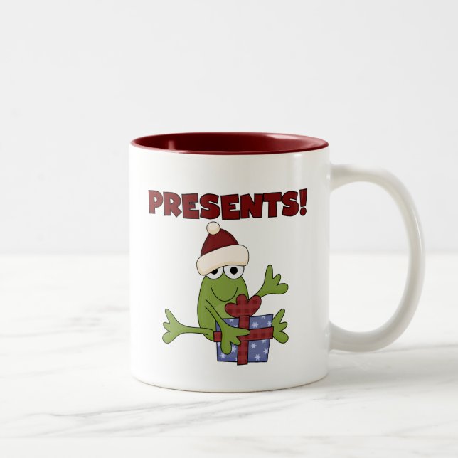 Tasse 2 Couleurs Tshirts et cadeaux père Noël Frog (Droit)