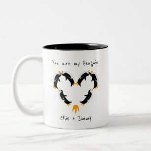 Tasse 2 Couleurs Tu es mon amour de pingouin