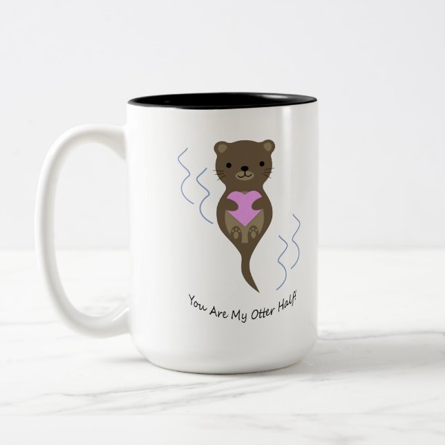 Tasse 2 Couleurs Tu Es Mon Otter Half Otter (Gauche)