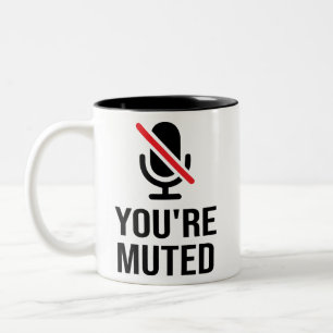 Tasse 2 Couleurs tu es muet, tu es muté