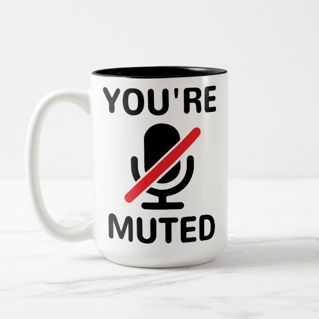 Tasse 2 Couleurs Tu es muet, tu es muté (Gauche)