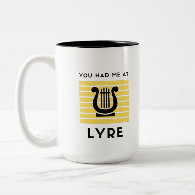 Tasse 2 Couleurs Tu m'as eu à lyre (Gauche)