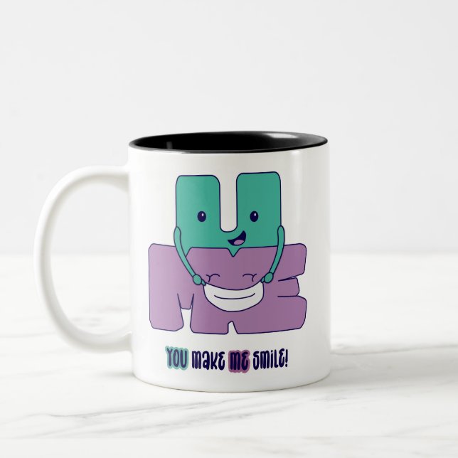 Tasse 2 Couleurs Tu Me Fais Sourire ! (Gauche)