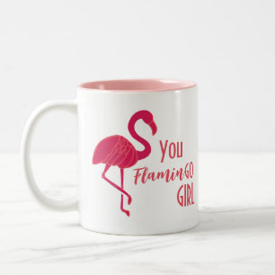 Tasse 2 Couleurs Tu vas au Flamant rose rose fille
