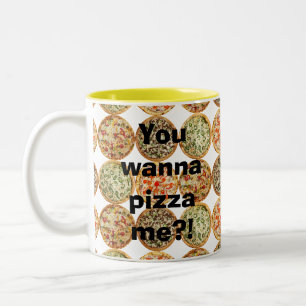 Tasse 2 Couleurs "Tu veux me pizza ? !"