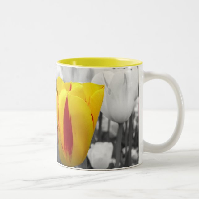 Tasse 2 Couleurs Tulipe jaune (Droit)