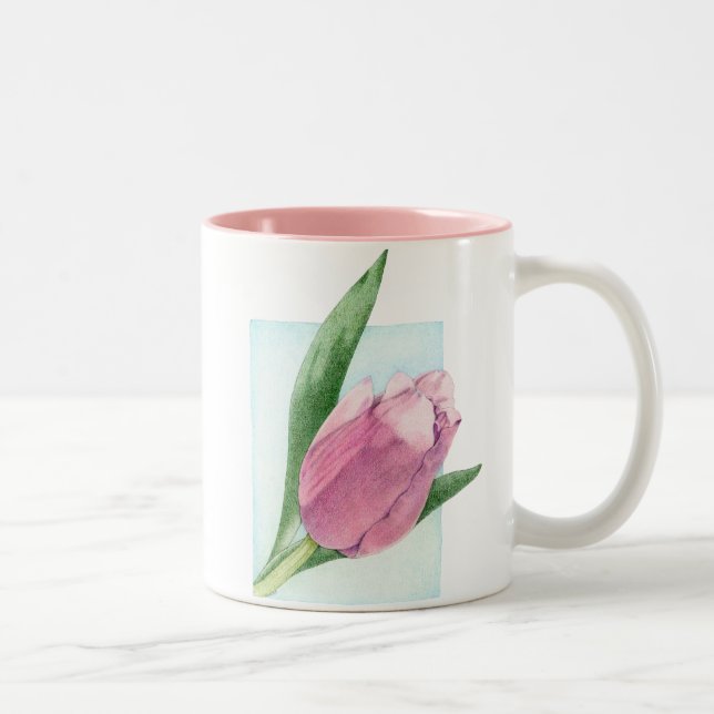 Tasse 2 Couleurs Tulipe rose (Droit)