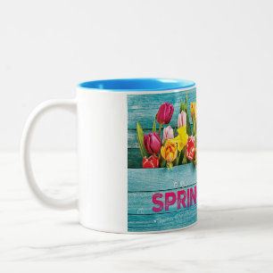 Tasse 2 Couleurs Tulipes de printemps