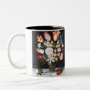Tasse 2 Couleurs Tulipes et Roses Hollandaises Antiques de Bosschae