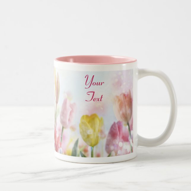 Tasse 2 Couleurs Tulipes pascales Pastel (Droit)