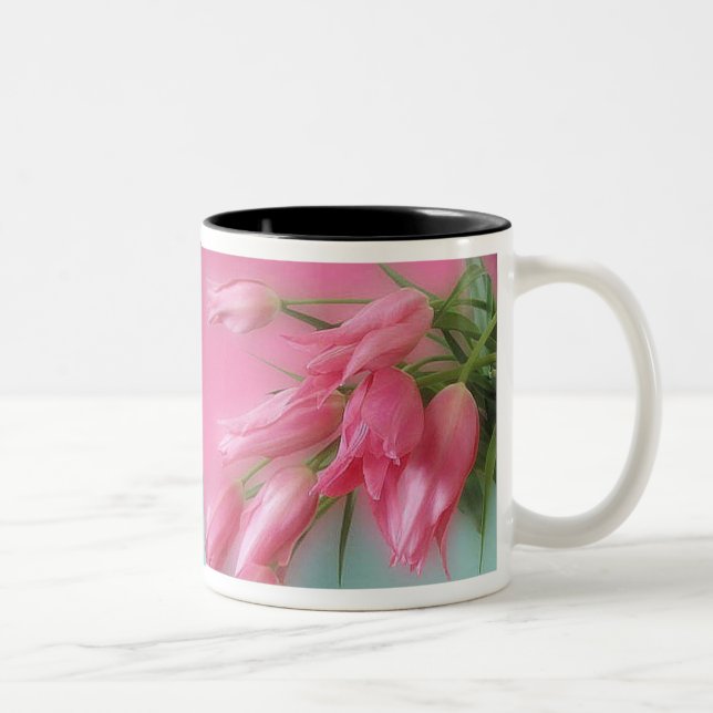 Tasse 2 Couleurs Tulipes roses (Droit)