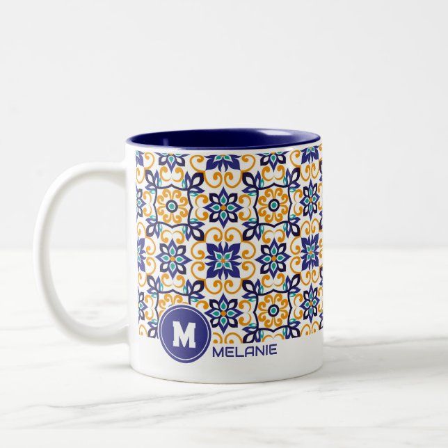 Tasse 2 Couleurs Tuscan Verve Vibrant Scrollwork  Mediterranean  (Gauche)