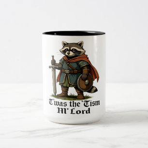 Tasse 2 Couleurs TWAS The Tism M Lord Funny Vintage Raccoon Graphis