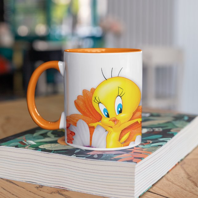 Tasse 2 Couleurs TWEETY™ avec des marguerites (Créateur téléchargé)