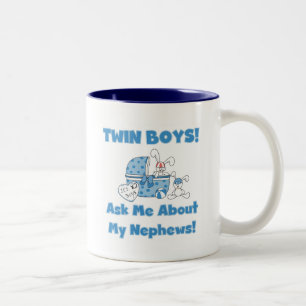 Tasse 2 Couleurs Twin Boys Demandez Mon Nephew