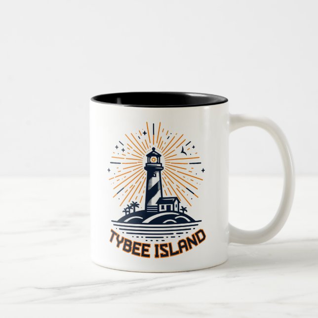 Tasse 2 Couleurs Tybee Island Georgia Phare Sunrise (Droit)