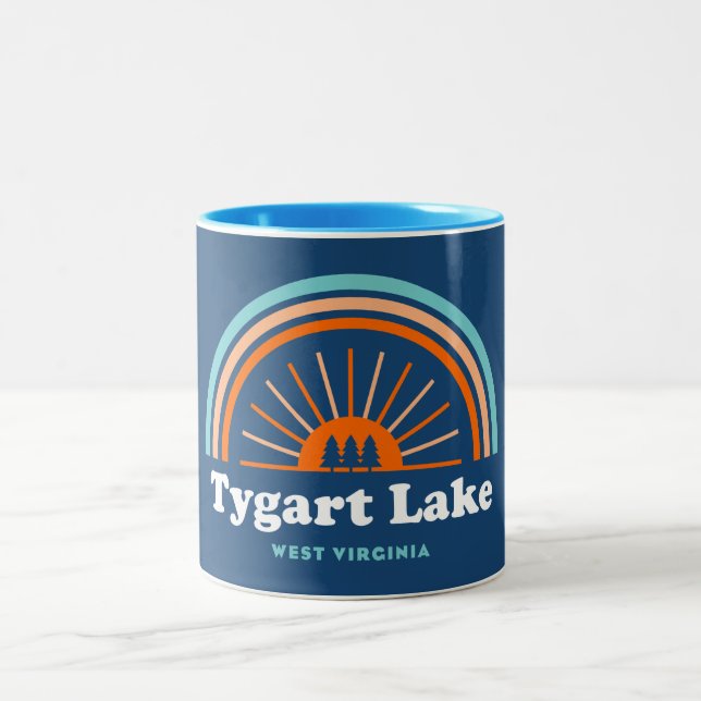 Tasse 2 Couleurs Tygart Lake Virginie-Occidentale Arc en ciel (Centre)