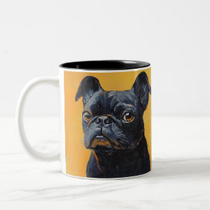 Tasse 2 Couleurs Typographie Cool simple et moderne Nom et photo