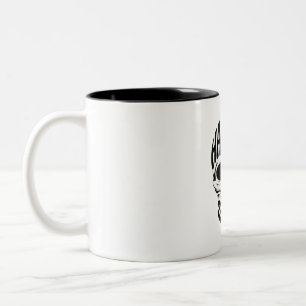 Tasse 2 Couleurs Typographie Crâne Âme Hantée