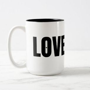Tasse 2 Couleurs Typographie de Black LOVE