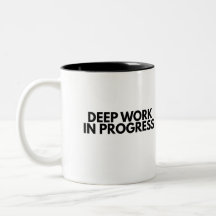 Typographie de bureau minimaliste Deep Work In Pro