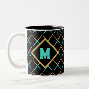 Tasse 2 Couleurs typographie de script moderne du milieu du siècle
