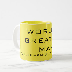 Tasse 2 Couleurs Typographie de texte simple