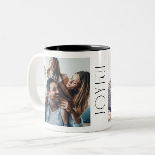 Tasse 2 Couleurs Typographie moderne joyeux 2 Photo