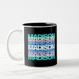 Tasse 2 Couleurs Typographie Moderne Noms Personnalisés Pastel Ho