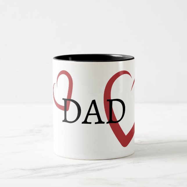 Tasse 2 Couleurs Typographie Papa  (Centre)