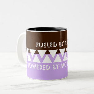 Tasse 2 Couleurs Typographie par bandes féminine Citation de mama