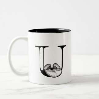 Tasse 2 Couleurs U est pour Uvula (mug)