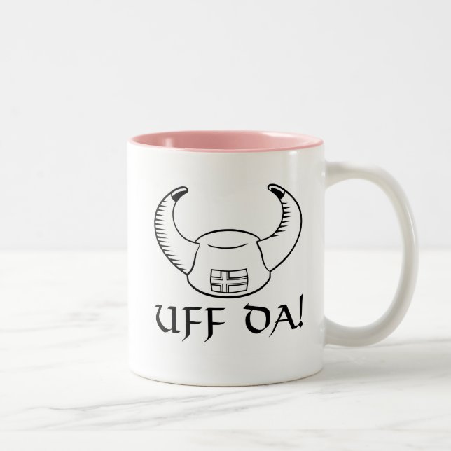 Tasse 2 Couleurs Uff DA ! Casquette de Viking (Droit)