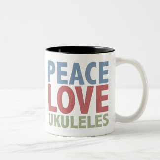 Tasse 2 Couleurs Ukulélés d'amour de paix