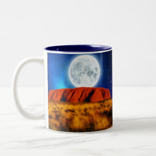 Tasse 2 Couleurs ULURU Ayer's Rock Australian Outback Art