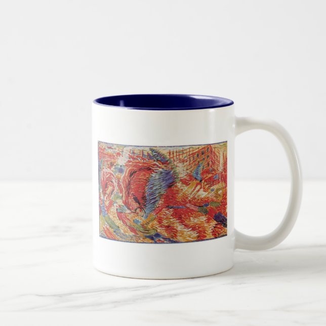 Tasse 2 Couleurs Umberto Boccioni - les hausses de ville (Droit)