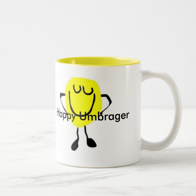 Tasse 2 Couleurs Umbrager heureux (Droit)