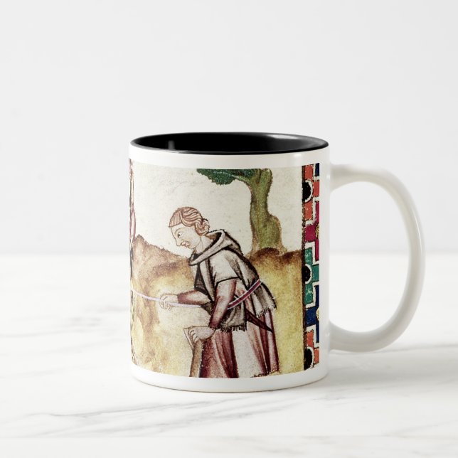 Tasse 2 Couleurs Un agriculteur enseignant son fils à labourer un (Droit)