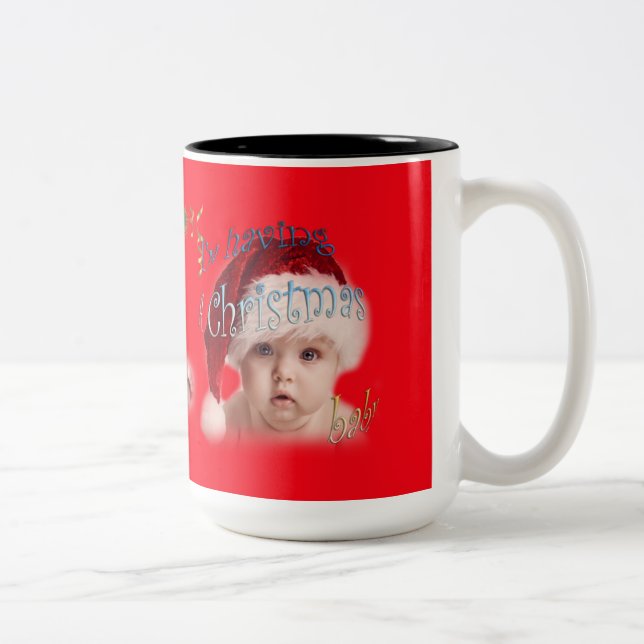 Tasse 2 Couleurs Un bébé de Noël (Droit)