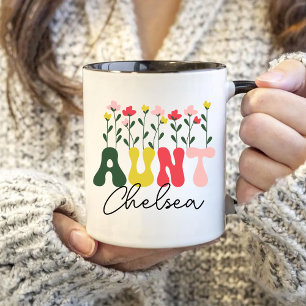 Tasse 2 Couleurs Un bébé fleur sauvage révèle à la tante Grossesse 