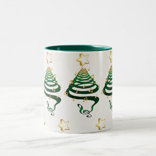 TASSE 2 COULEURS UN "BOUG D'ARBRE DE NOËL" TRÈS SPÉCIAL