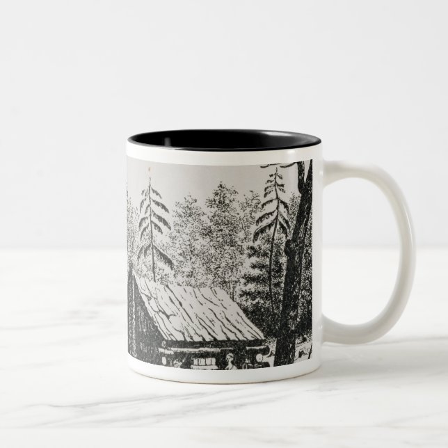 Tasse 2 Couleurs Un cabine de frontière, 'de la reconstitution (Droit)