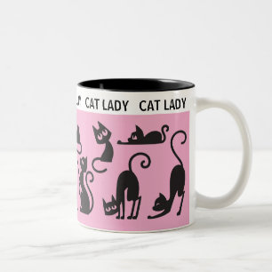 Tasse 2 Couleurs Un cadeau amusant ! Dame de chat parfaite