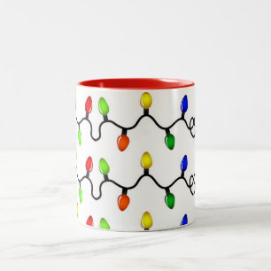 TASSE 2 COULEURS UN "CHRISTMAS LIGHTS MUG" TRÈS SPÉCIAL
