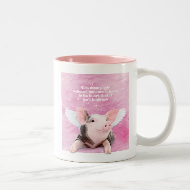 Tasse 2 Couleurs Un cochon de lait cru à deux tons (Droit)