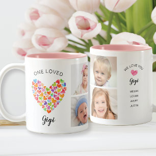 Tasse 2 Couleurs Un Collage photo Gigi Four Loved