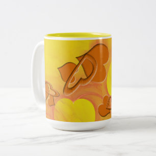 Tasse 2 Couleurs Un côté plus mou des coeurs oranges