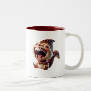 Tasse 2 Couleurs Un écureuil mort de rire.